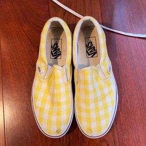Yellow checkered vans